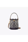 Tory Burch Mini T Monogram Bucket Bag Navy Women